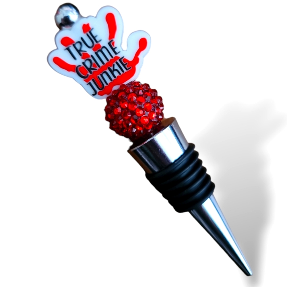 'True Crime Junkie' Wine Stopper 🍾🍷
